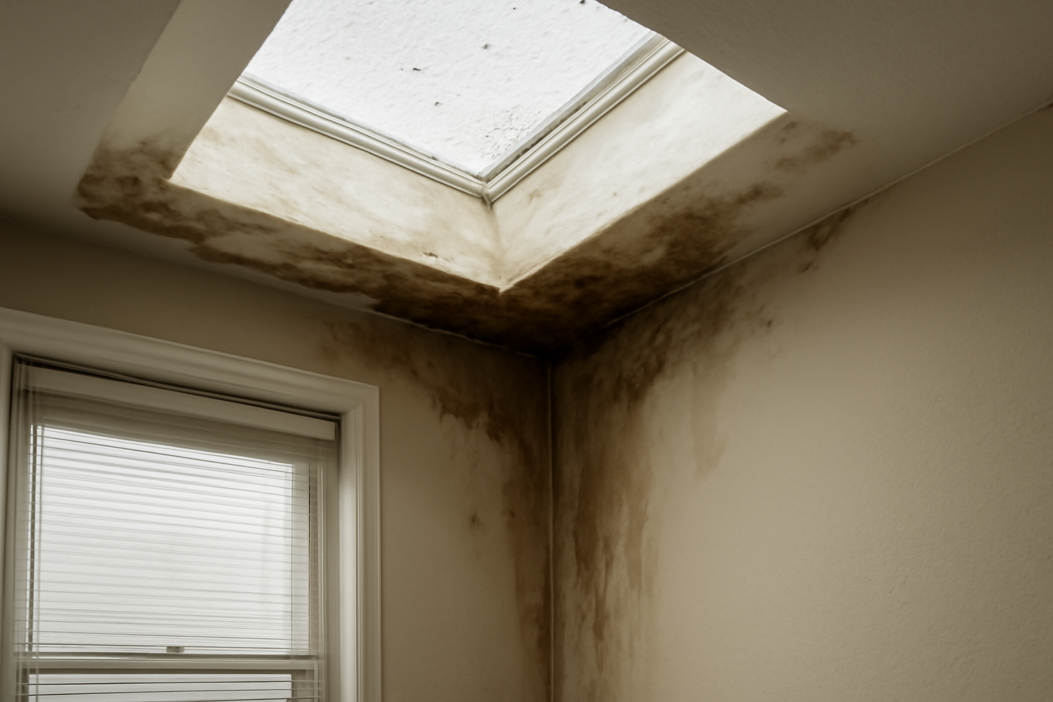 Skylight Leak Water Removal in Bellevue, WA